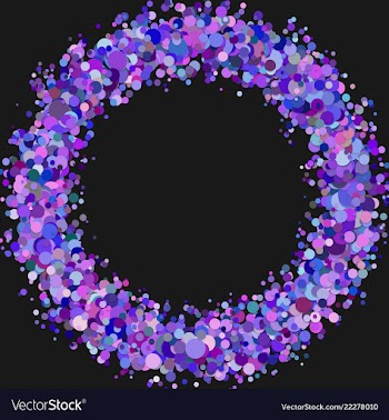 Abstract blank confetti wreath background with vector image