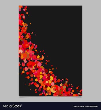 Abstract blank curved confetti brochure vector image