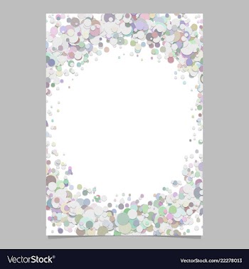 Abstract blank dispersed confetti circle flyer vector image