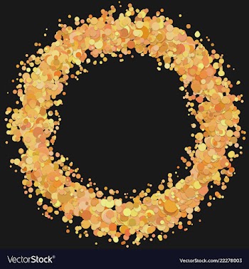 Abstract blank dispersed confetti circle vector image