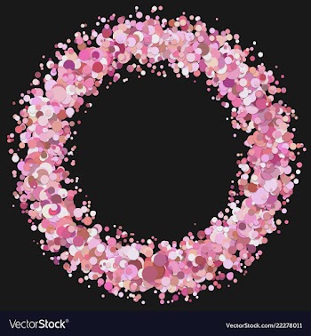 Abstract blank dispersed confetti circle vector image