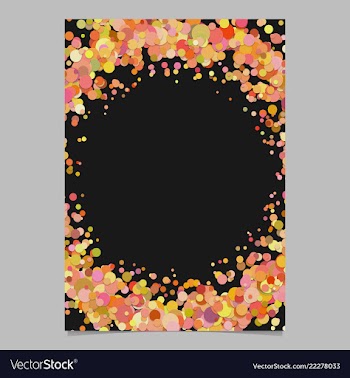 Abstract blank scattered confetti dot poster vector image