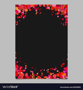 Abstract blank sprinkled confetti circle flyer vector image