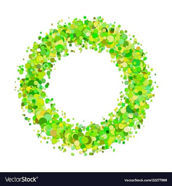 Abstract blank sprinkled confetti circle vector image