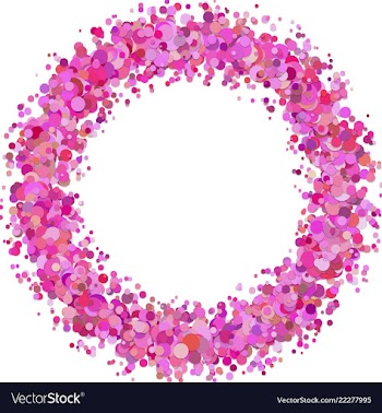 Abstract blank sprinkled confetti ring background vector image