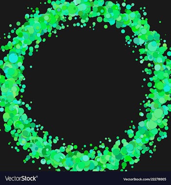 Abstract blank sprinkled confetti ring background vector image
