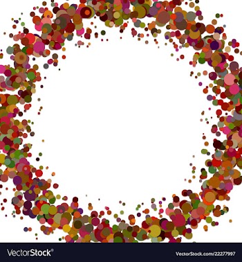 Abstract blank sprinkled confetti wreath vector image