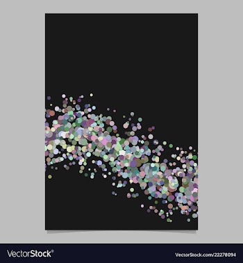 Abstract blank wave dispersed confetti dot flyer vector image