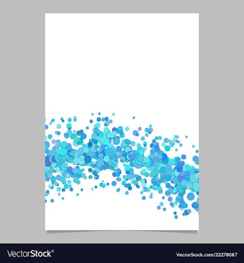 Abstract blank wave dispersed confetti dot poster vector image
