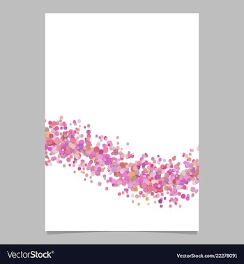 Abstract blank wave dispersed confetti dot poster vector image