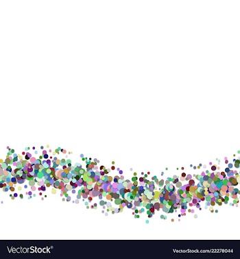 Abstract blank wave dispersed confetti dot vector image