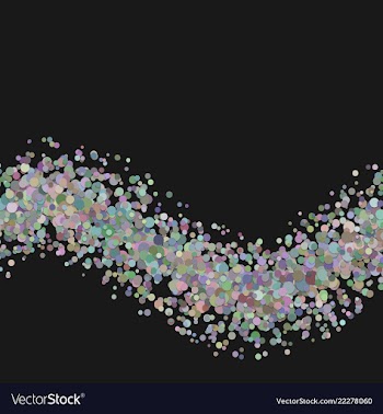 Abstract blank wavy confetti background with vector image
