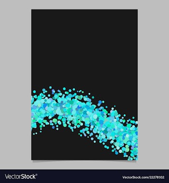 Abstract blank wavy confetti flyer background vector image