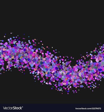Abstract blank wavy dispersed confetti circle vector image