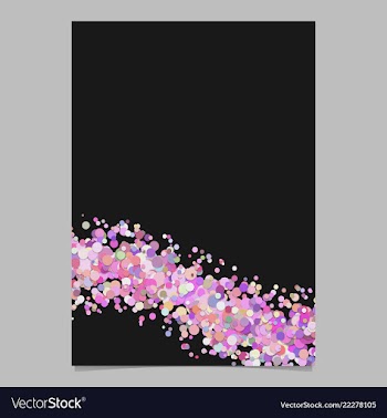 Abstract blank wavy scattered confetti dot poster vector image