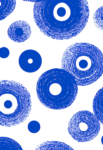 Abstract Blue and White Dot Design