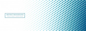 Abstract blue and white dotted banner background Free Vector