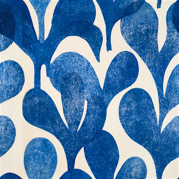 Abstract Blue and White Pattern on Textile