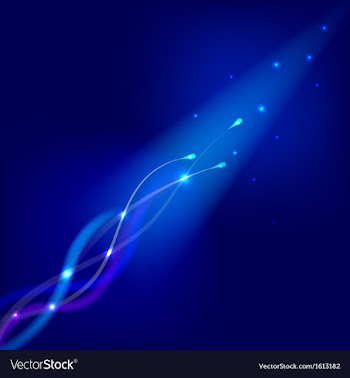Abstract blue background with glowing elements vector image