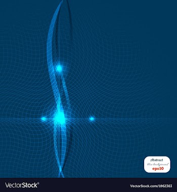 Abstract blue background with waves of light vector image
