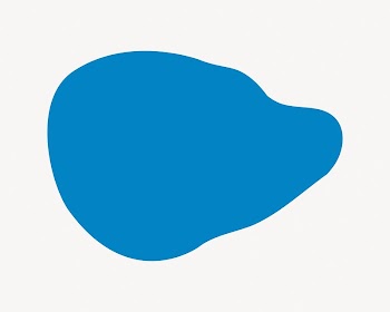 Abstract blue badge, blob shape | Free Vector - rawpixel