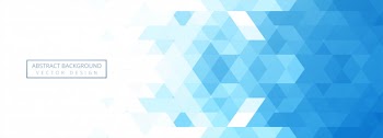 Abstract blue geometric banner Free Vector