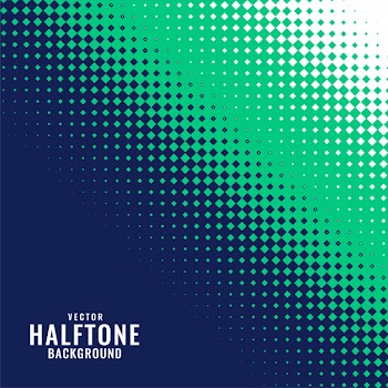 Abstract blue green and white halftone pattern Free Vector