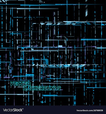 Abstract blue lines colors motion on a black vector image