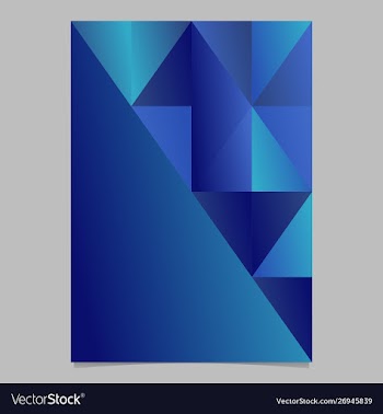 Abstract blue minimal gradient triangle brochure vector image