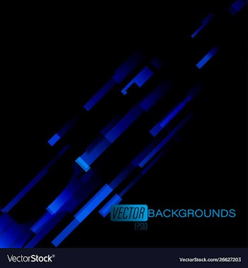 Abstract blue on a black scene vector image