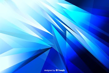 Abstract blue shapes background Free Vector