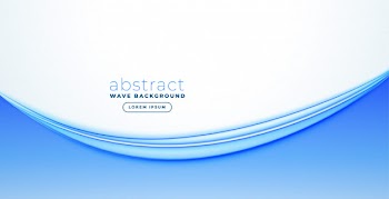 Abstract blue wave banner design Free Vector