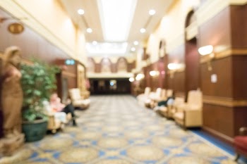 Abstract blur wedding hall