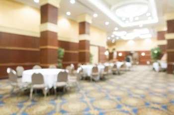 Abstract blur wedding hall