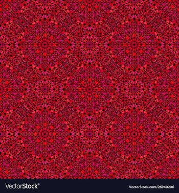 Abstract bohemian crimson window glass ethno vector image