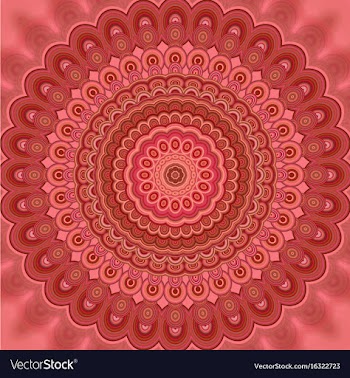 Abstract bohemian mandala fractal background vector image