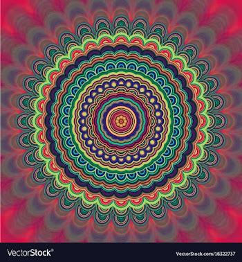 Abstract bohemian mandala ornament background vector image