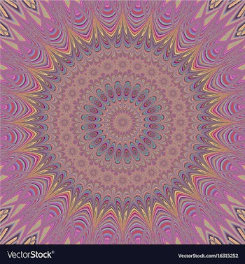 Abstract bohemian mandala star background vector image