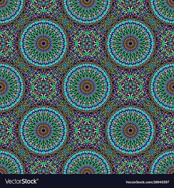 Abstract bohemian seamless mandala pattern vector image