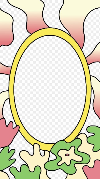 Abstract botanical png frame, doodle | Free PNG Sticker - rawpixel