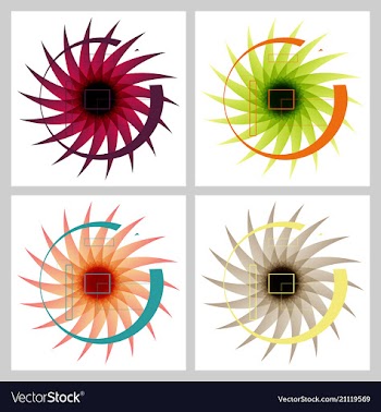 Abstract bright technology circles background vector image