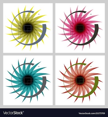 Abstract bright technology circles background vector image