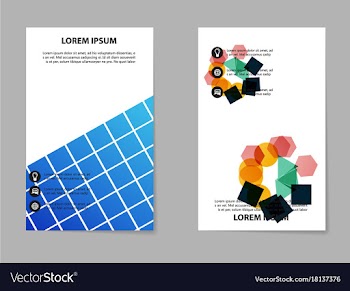 Abstract brochure composition in business style vector image