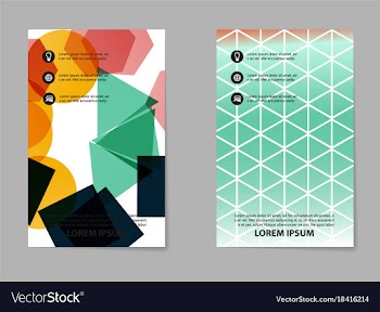 Abstract brochure composition in business style vector image
