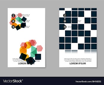 Abstract brochure composition in business style vector image