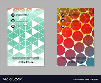 Abstract brochure composition in business style vector image