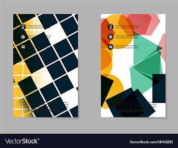 Abstract brochure composition in business style vector image