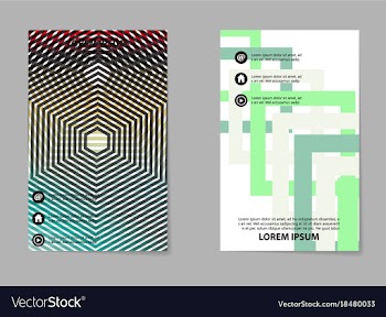 Abstract brochure compositions in business style vector image