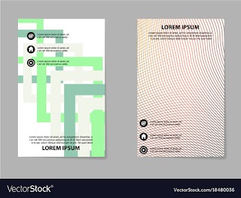 Abstract brochure compositions in business style vector image