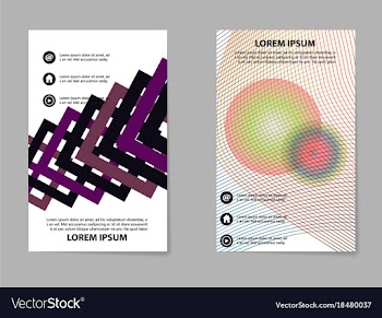 Abstract brochure compositions in business style vector image